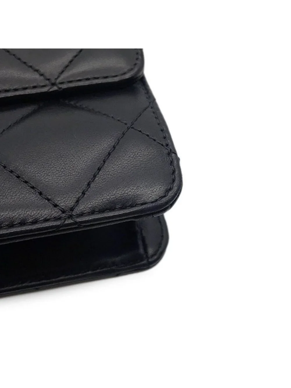 Chanel Chain Shoulder Bag Quilted CC Logo Coco Lock Double Black